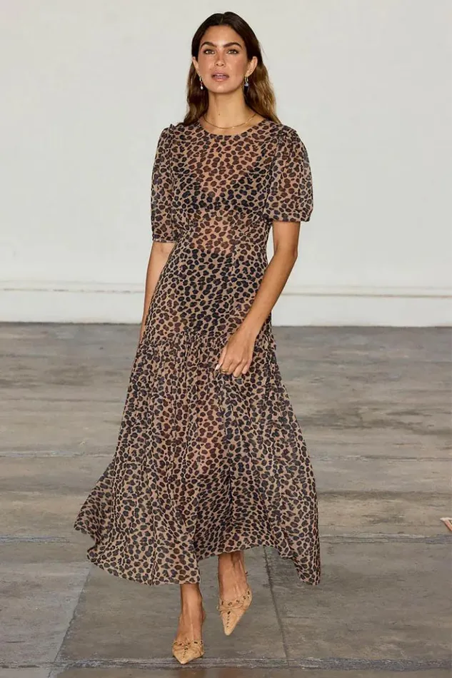 Never Fully Dressed Leopard Lucia Dress Women Newness