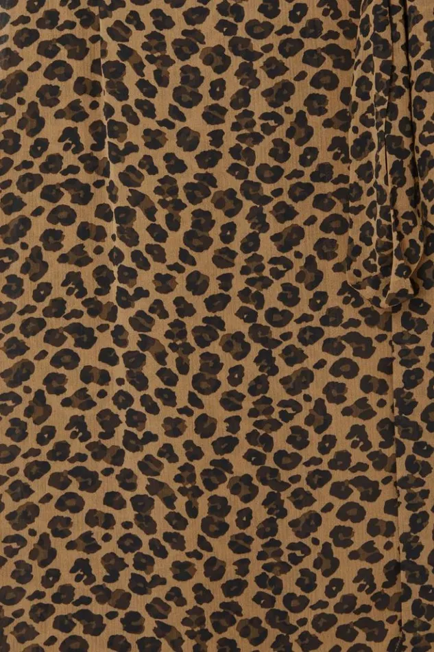 Never Fully Dressed Leopard Lucia Sheer Wrap Dress Women Leopard Print