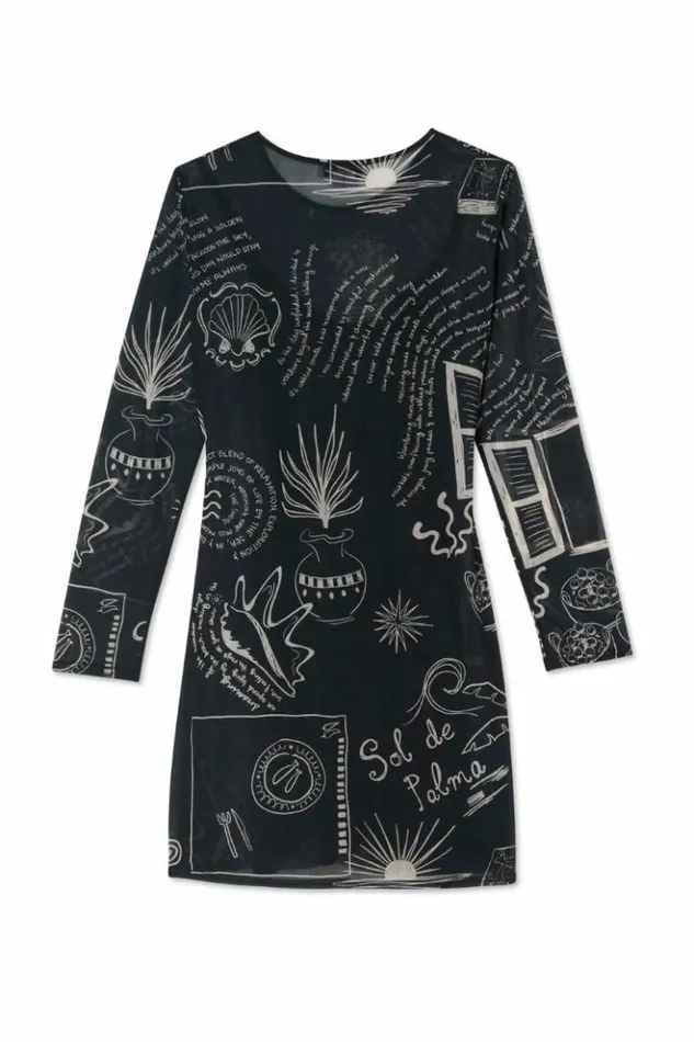 Never Fully Dressed Mono Palma Mesh Mini Wrap Dress Women Newness
