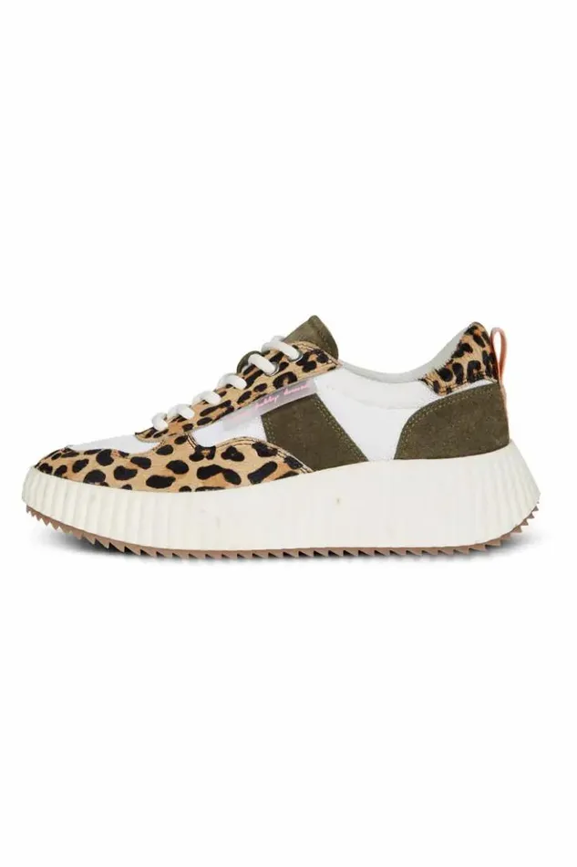 Never Fully Dressed NFD Leopard And Khaki Trainer Women Footwear