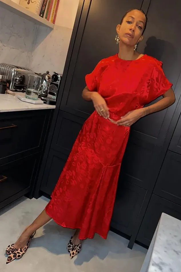 Never Fully Dressed Red Kissed By NFD Erin Dress Petite Women Petite