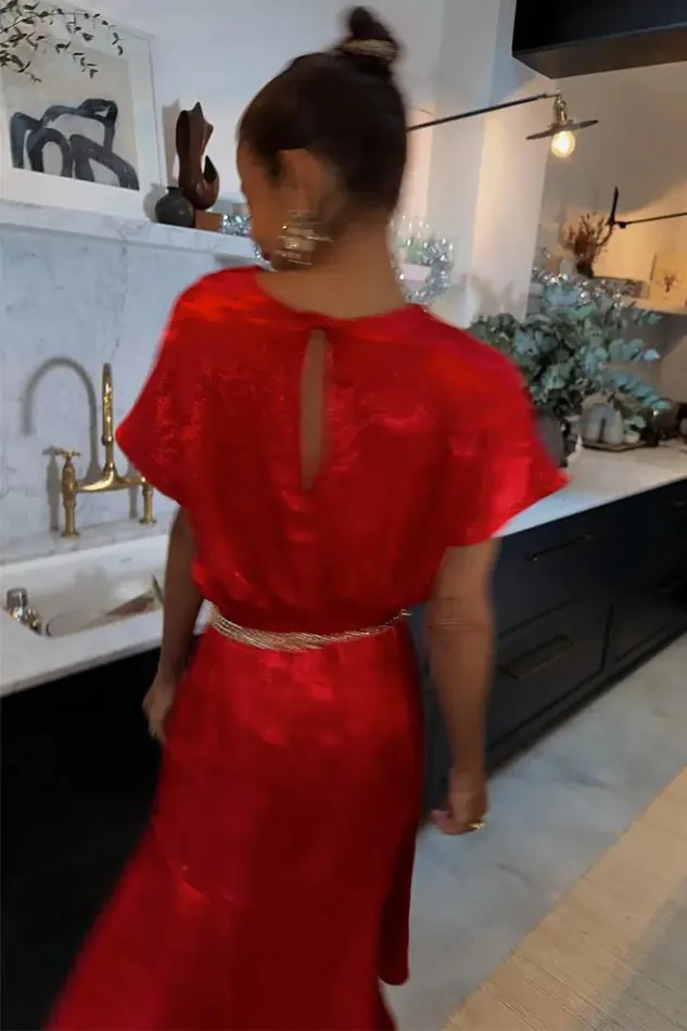Never Fully Dressed Red Kissed By NFD Erin Dress Petite Women Petite