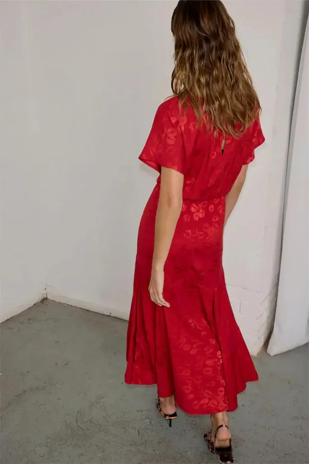 Never Fully Dressed Red Kissed By NFD Erin Dress Petite Women Petite