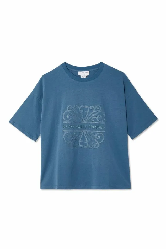 Never Fully Dressed Washed Blue NFD TShirt Women Tops and TShirts