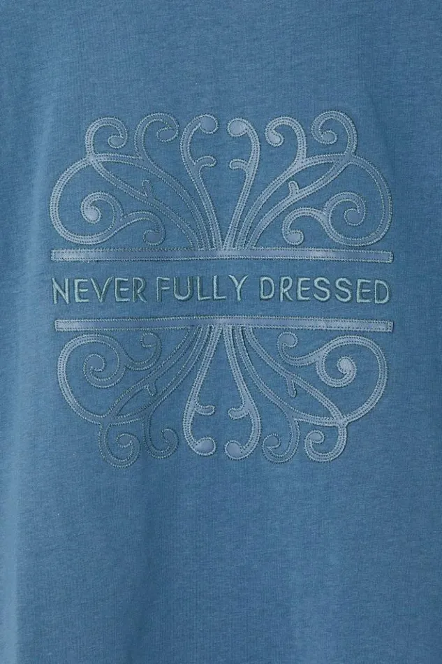 Never Fully Dressed Washed Blue NFD TShirt Women Tops and TShirts