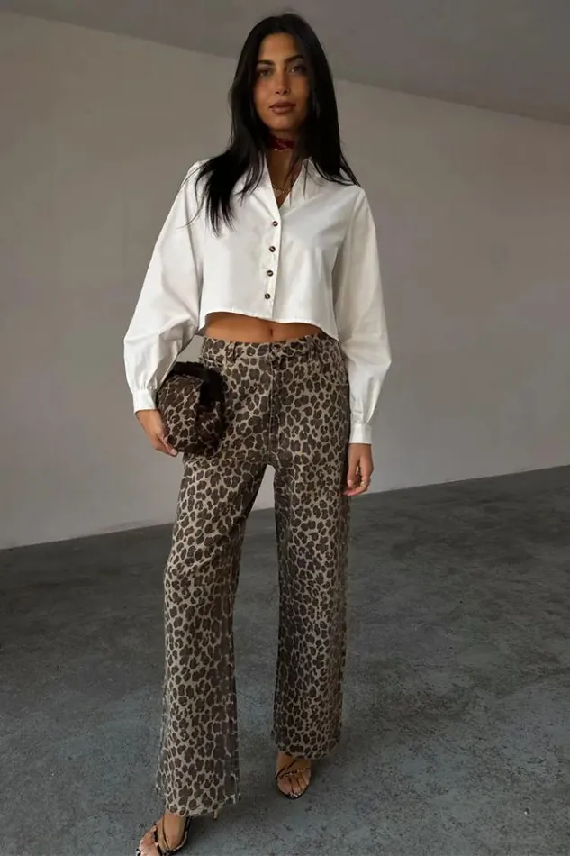 Never Fully Dressed White Cropped Cotton Miley Shirt Women Shirts