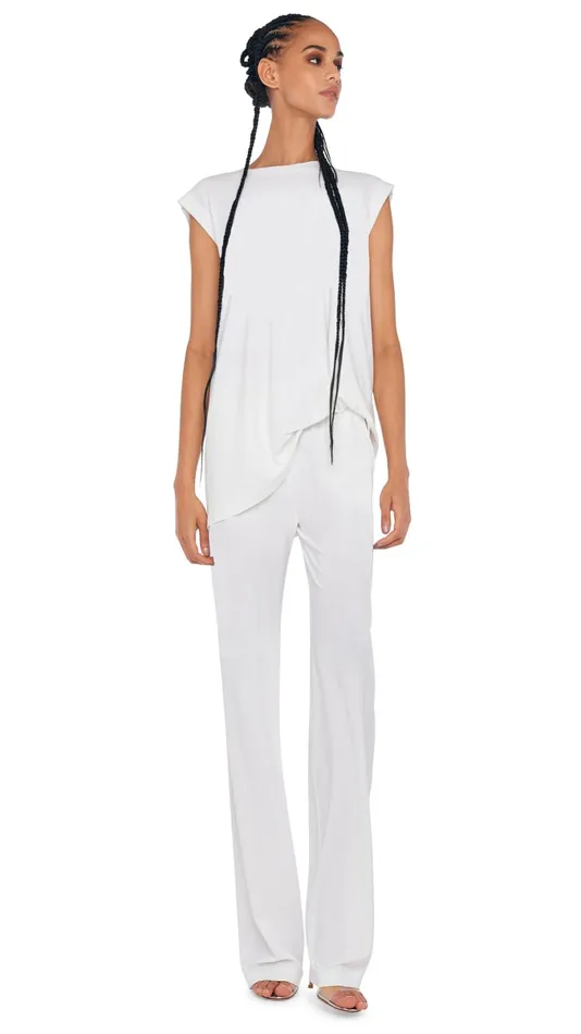 Norma Kamali Bottoms SWEATPANT Snow White 8211 Clothing