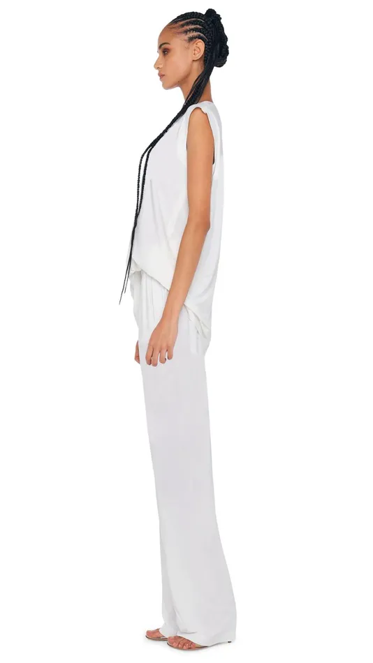 Norma Kamali Bottoms SWEATPANT Snow White 8211 Clothing