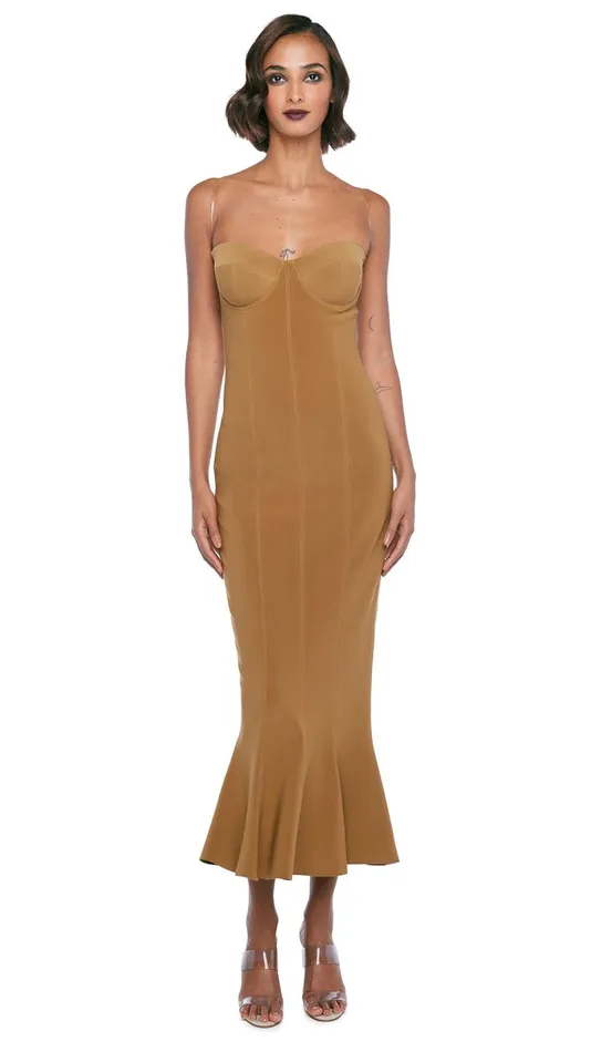 Norma Kamali Dresses CORSET DRESS TO MIDCALF Woods 8211 Clothing