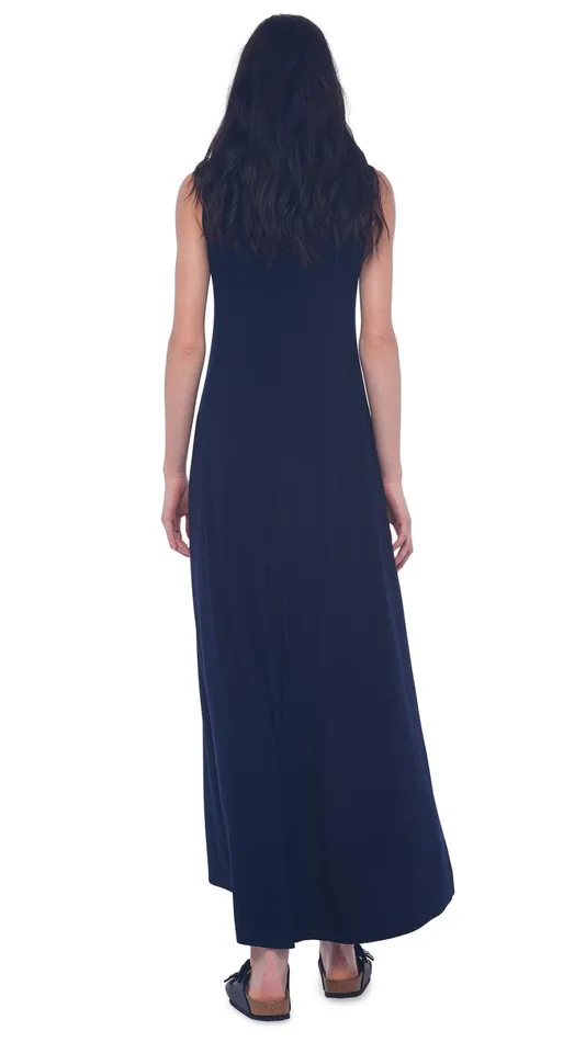 Norma Kamali Dresses SLEEVELESS LONG SWING DRESS Midnight 8211 Clothing