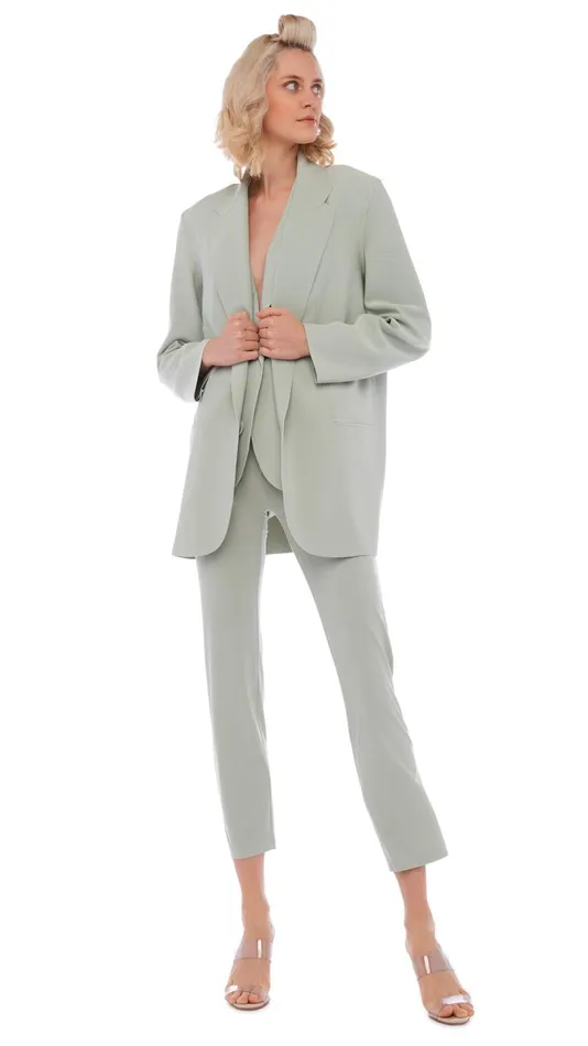 Norma Kamali Jackets OVERSIZED SB JACKET Dried Sage 8211 Clothing
