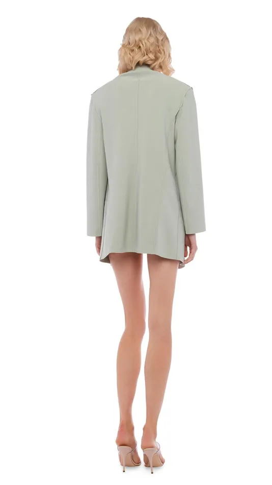 Norma Kamali Jackets OVERSIZED SB JACKET Dried Sage 8211 Clothing