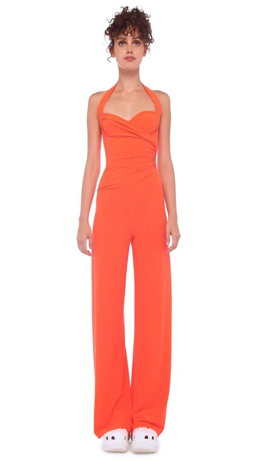 Norma Kamali Jumpsuits CAYLA STRAIGHT LEG JUMPSUIT Sos 8211 Clothing