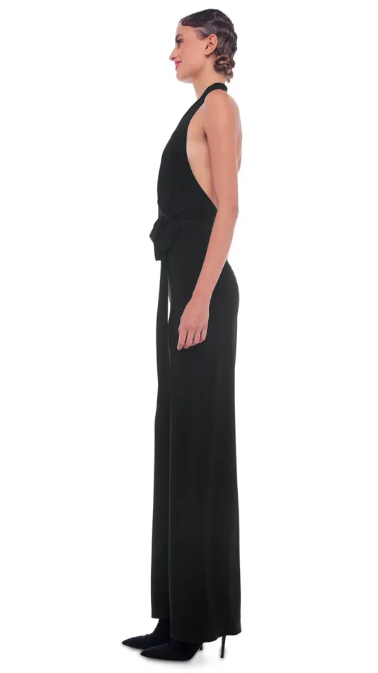 Norma Kamali Jumpsuits HALTER WRAP JUMPSUIT Black 8211 Clothing