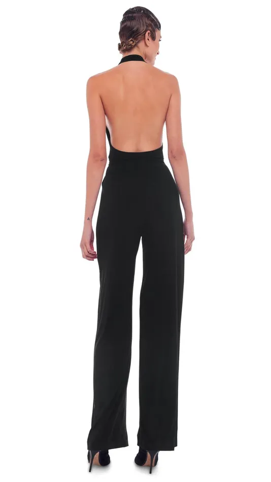 Norma Kamali Jumpsuits HALTER WRAP JUMPSUIT Black 8211 Clothing