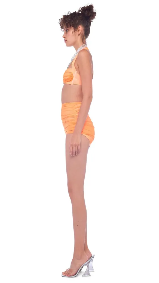 Norma Kamali Swimwear BILL BRA Neon Orange 8211 Clothing