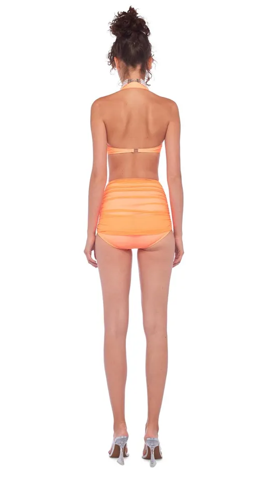 Norma Kamali Swimwear BILL BRA Neon Orange 8211 Clothing