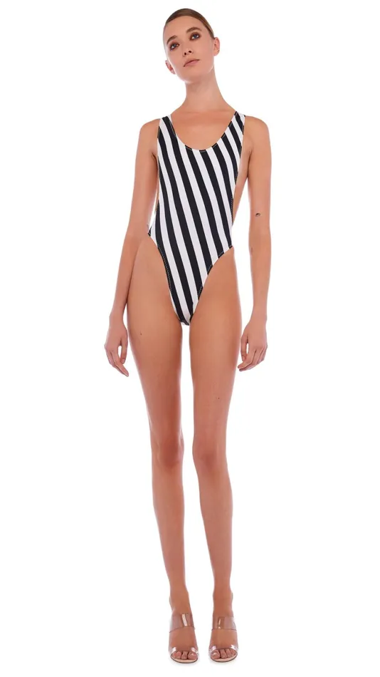 Norma Kamali Swimwear MARISSA 34 Stripe 8211 Clothing
