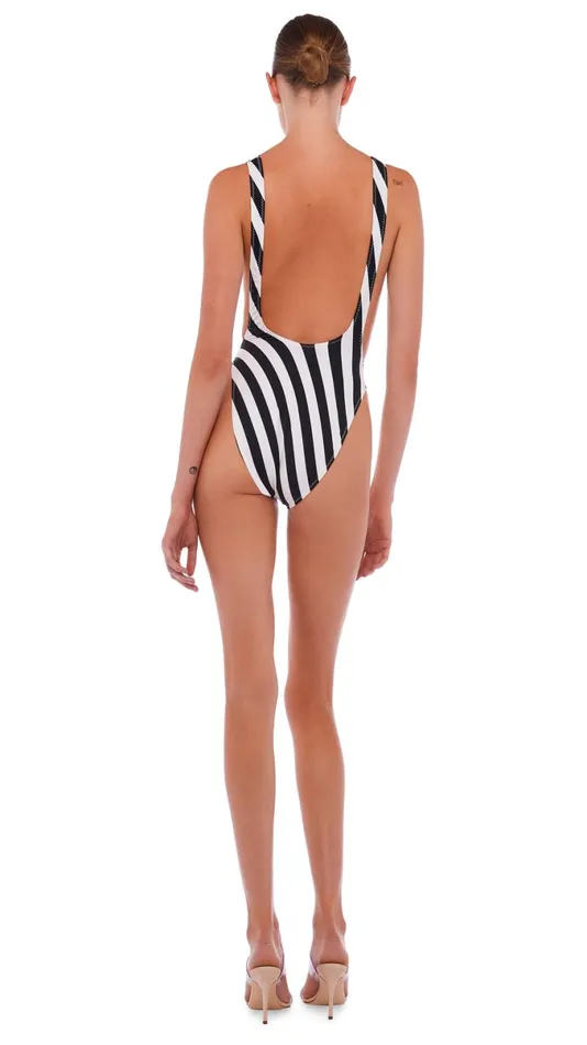 Norma Kamali Swimwear MARISSA 34 Stripe 8211 Clothing
