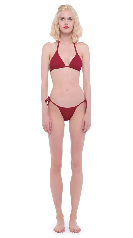 Norma Kamali Swimwear STRING BOTTOM Red 8211 Clothing