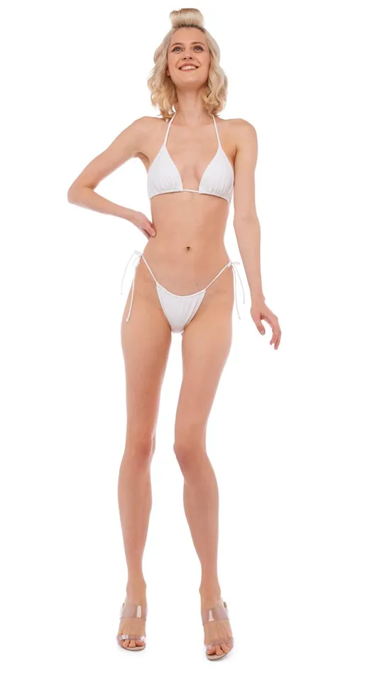 Norma Kamali Swimwear STRING BOTTOM Snow White 8211 Clothing