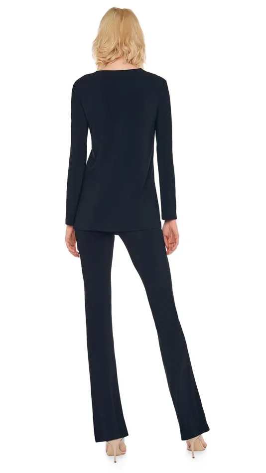 Norma Kamali Tops LONG SLEEVE CREW TOP Black 8211 Clothing