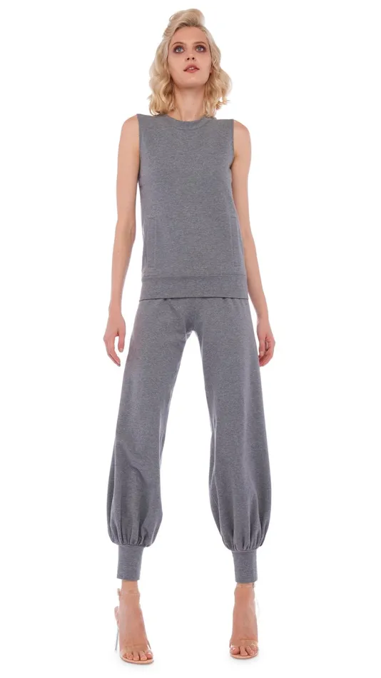 Norma Kamali Tops SLEEVELESS TAILORED TERRY TOP Medium Heather Grey 8211 Clothing Norma Kamali Tops SLEEVELESS TAILORED TERRY TOP Medium Heather Grey 8211 Clothing