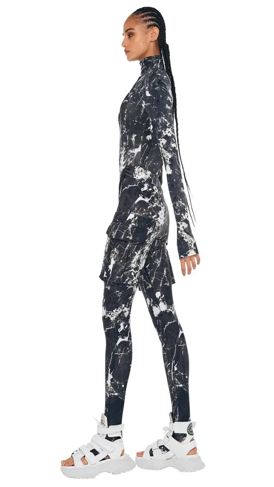 Norma Kamali Tops SLIM FIT LONG SLEEVE TURTLE TOP Black Marble 8211 Clothing Norma Kamali Tops SLIM FIT LONG SLEEVE TURTLE TOP Black Marble 8211 Clothing