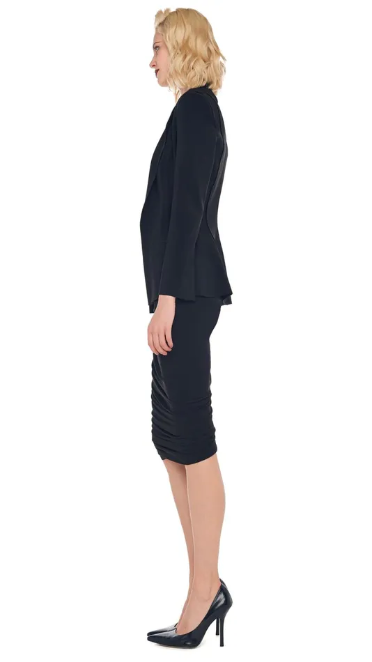 Norma Kamali Wardrobe DIANA DRESS TO KNEE With SINGLE BREASTED BOY FIT JACKET 8211 Clothing Norma Kamali Wardrobe DIANA DRESS TO KNEE With SINGLE BREASTED BOY FIT JACKET 8211 Clothing