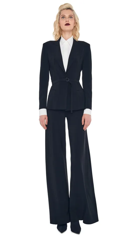 Norma Kamali Wardrobe ELEPHANT PANT With SINGLE BREASTED BOY FIT JACKET 8211 Clothing
