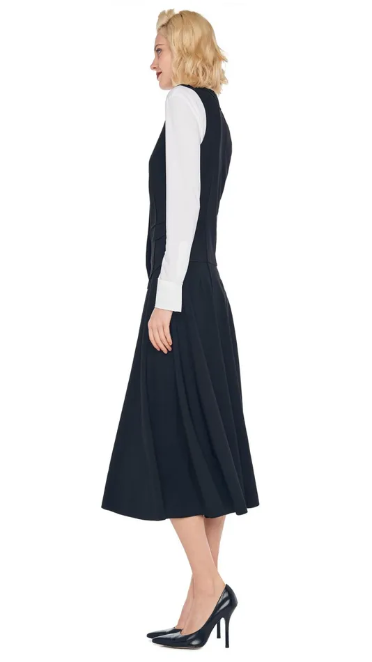 Norma Kamali Wardrobe GRACE SKIRT With VEST WITH LAPEL 8211 Clothing