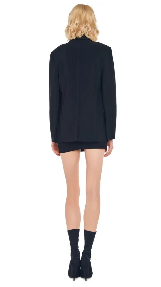 Norma Kamali Wardrobe SLEEVELESS PICKLEBALL MINI DRESS With EASY FIT SINGLE BREASTED JACKET 8211 Clothing Norma Kamali Wardrobe SLEEVELESS PICKLEBALL MINI DRESS With EASY FIT SINGLE BREASTED JACKET 8211 Clothing