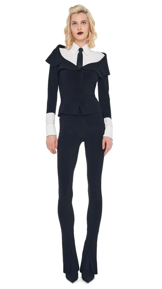 Norma Kamali Wardrobe SPAT LEGGING With OFF SHOULDER SINGLE BREASTED JACKET 8211 Clothing Norma Kamali Wardrobe SPAT LEGGING With OFF SHOULDER SINGLE BREASTED JACKET 8211 Clothing