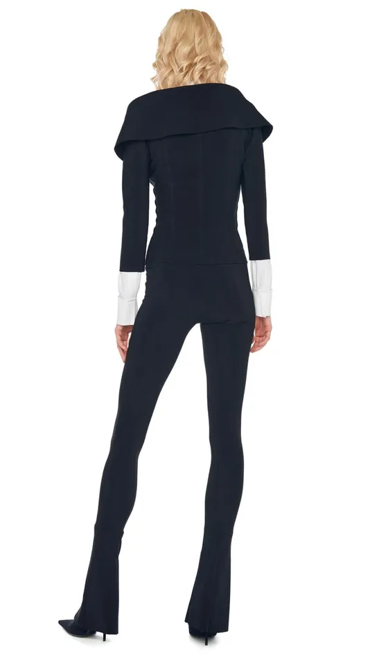Norma Kamali Wardrobe SPAT LEGGING With OFF SHOULDER SINGLE BREASTED JACKET 8211 Clothing Norma Kamali Wardrobe SPAT LEGGING With OFF SHOULDER SINGLE BREASTED JACKET 8211 Clothing