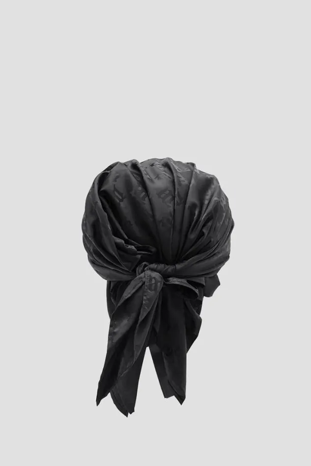 Nylon Monogram Scarf Cap Black WomenMen MISBHV Hats
