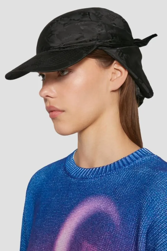 Nylon Monogram Scarf Cap Black WomenMen MISBHV Hats