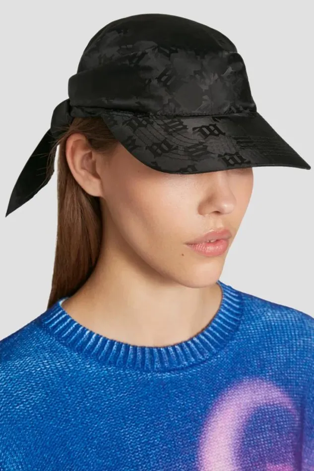 Nylon Monogram Scarf Cap Black WomenMen MISBHV Hats
