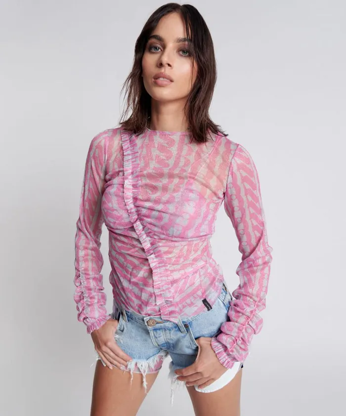 ON REPEAT LUREX PARTY LONGSLEEVE TOP Women One Teaspoon Tops ON REPEAT LUREX PARTY LONGSLEEVE TOP Women One Teaspoon Tops