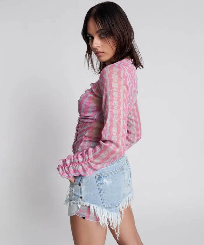 ON REPEAT LUREX PARTY LONGSLEEVE TOP Women One Teaspoon Tops ON REPEAT LUREX PARTY LONGSLEEVE TOP Women One Teaspoon Tops