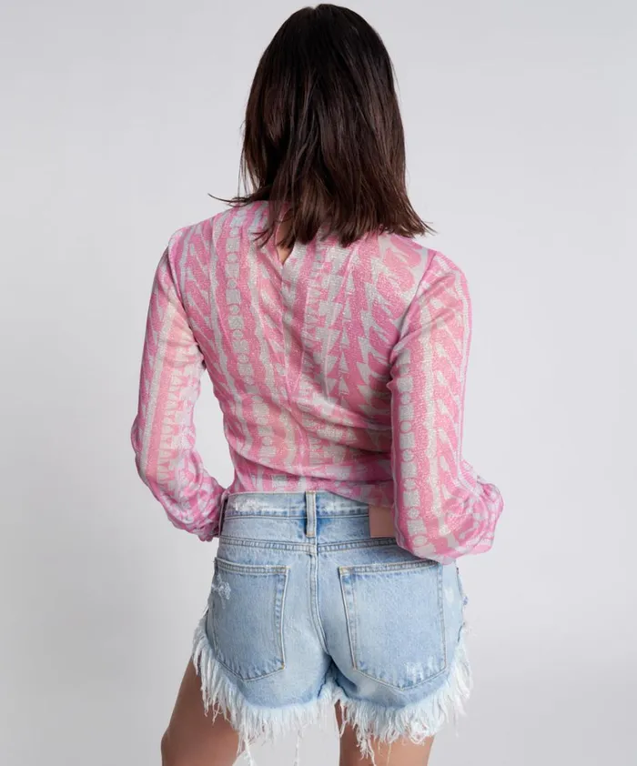 ON REPEAT LUREX PARTY LONGSLEEVE TOP Women One Teaspoon Tops ON REPEAT LUREX PARTY LONGSLEEVE TOP Women One Teaspoon Tops