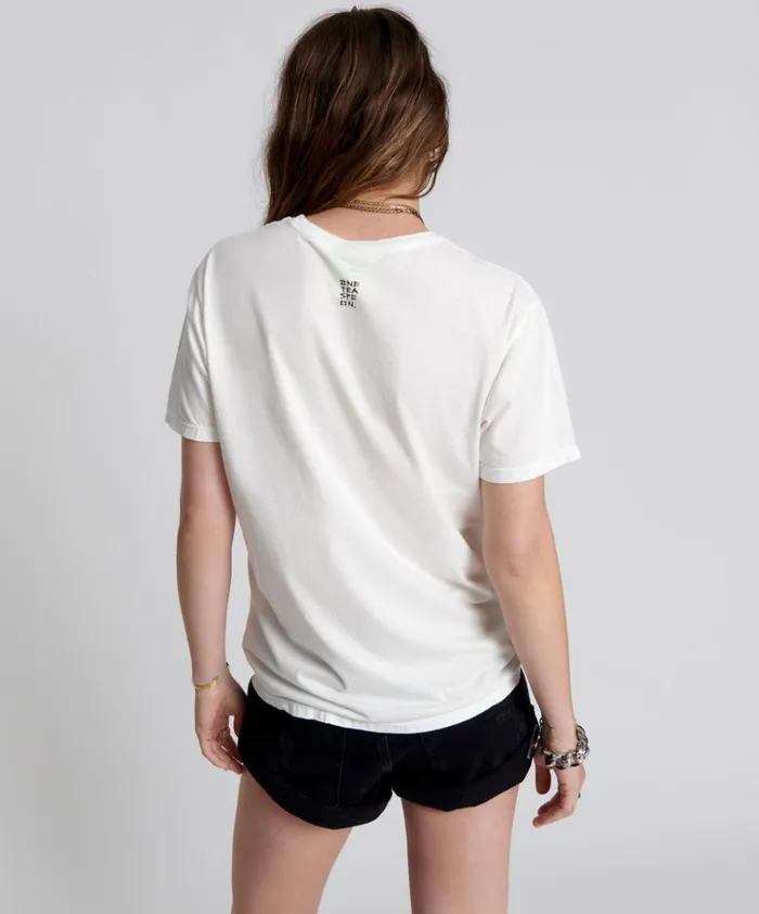 ONE TEASPOON LOGO CREW NECK TEE WHITE Women One Teaspoon Tees and Tanks ONE TEASPOON LOGO CREW NECK TEE WHITE Women One Teaspoon Tees and Tanks