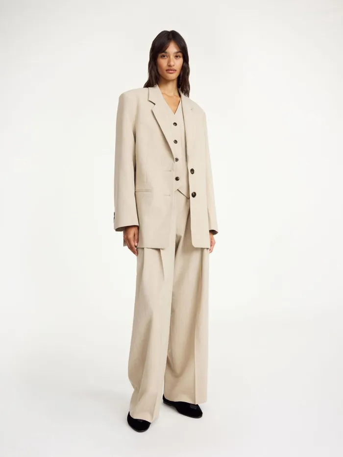 Ophie SingleBreasted Blazer Beige Melange Women By Malene Birger Blazers