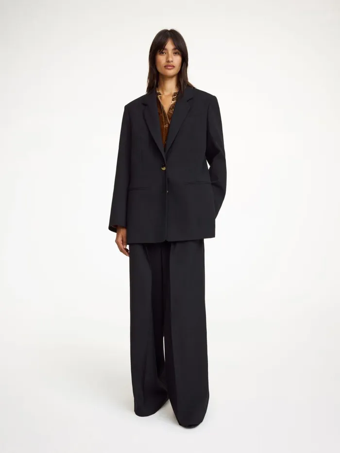 Ophie SingleBreasted Blazer Black Women By Malene Birger Blazers