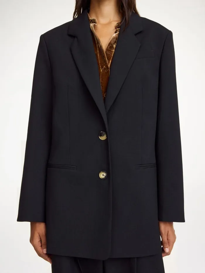 Ophie SingleBreasted Blazer Black Women By Malene Birger Blazers