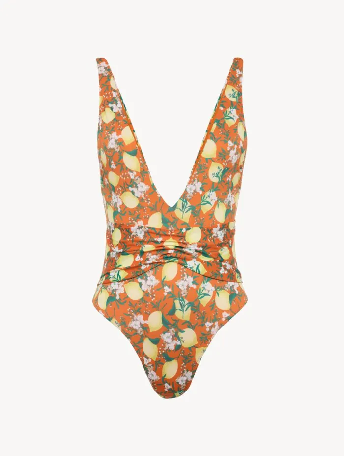 Orange Printed Swimsuit Swim La Perla OnePiece Bathing Suits