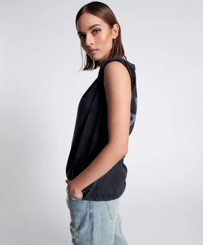 ORGANIC BAMBOO GRAFFITTI UNISEX TEE BLACK Women One Teaspoon Tees and Tanks