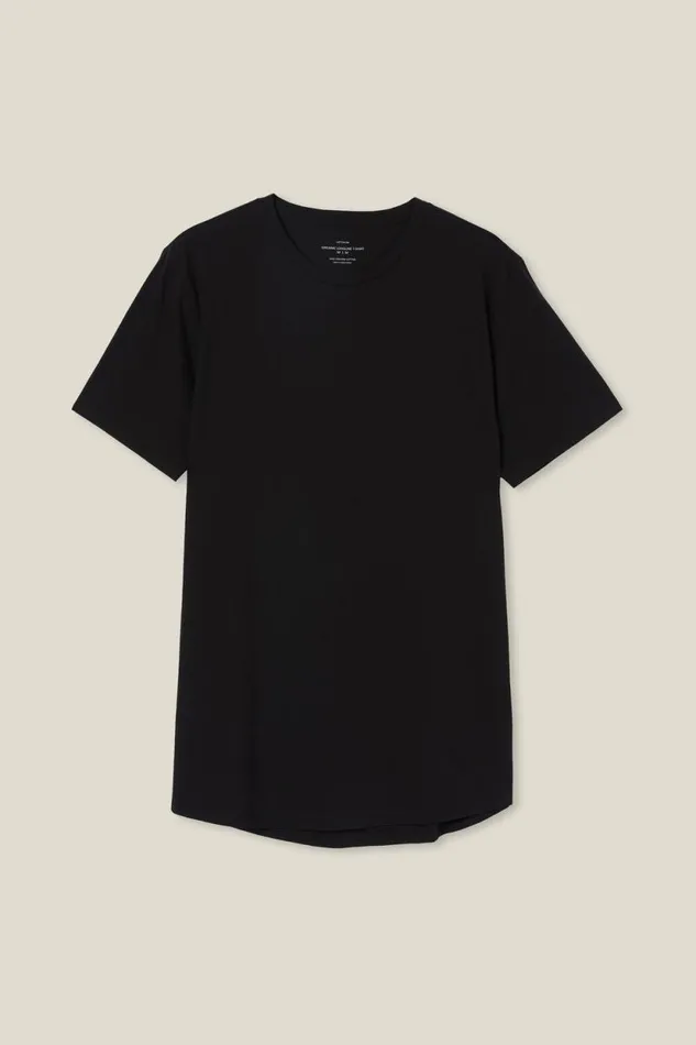 Organic Longline TShirt Black Men Cotton On Tees and Tanks Organic Longline TShirt Black Men Cotton On Tees and Tanks