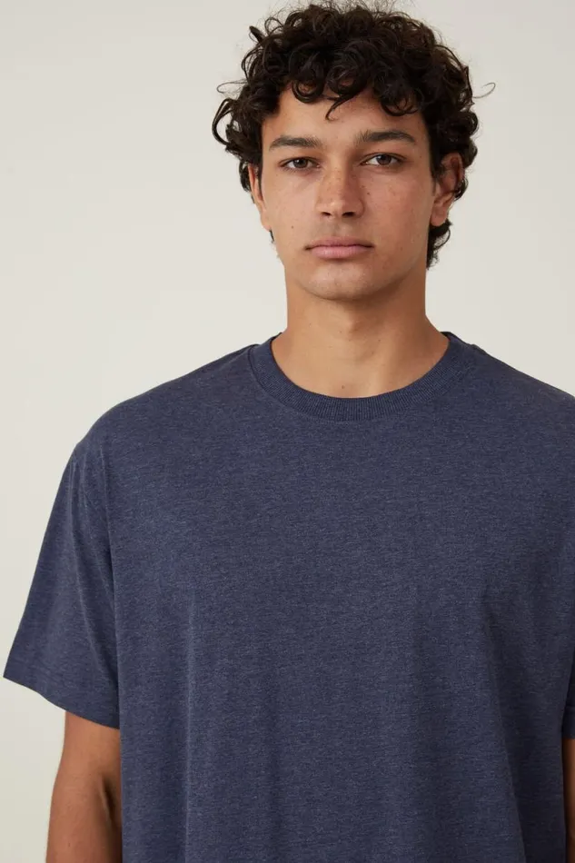 Organic Loose Fit TShirt Navy Marle Men Cotton On Tees and Tanks Organic Loose Fit TShirt Navy Marle Men Cotton On Tees and Tanks