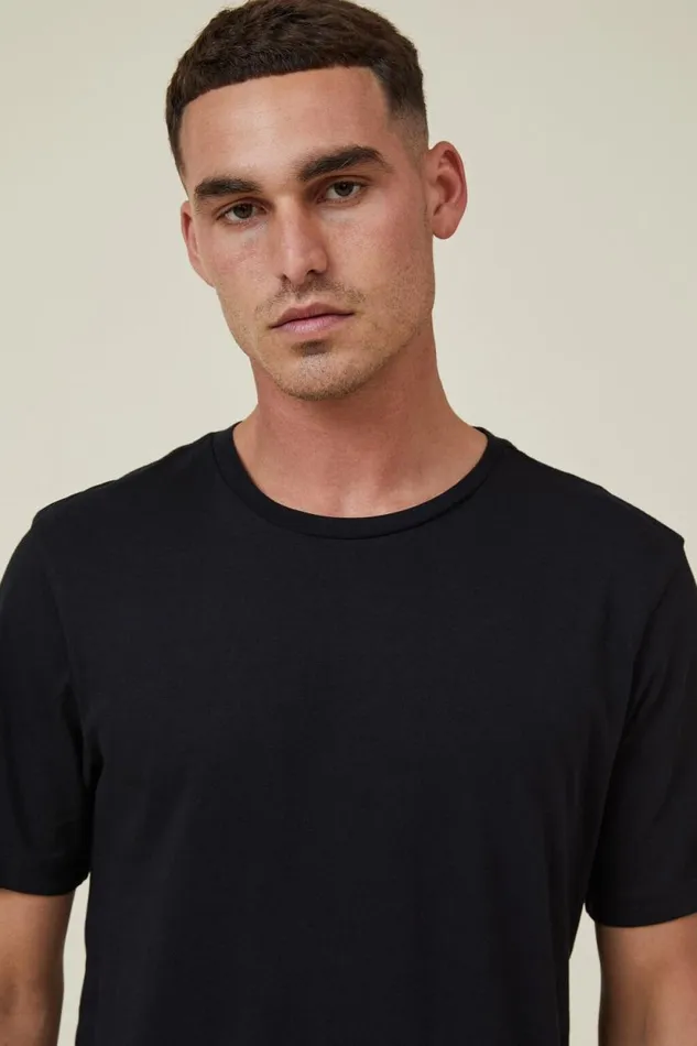 Organic Regular Fit Crew TShirt Black Men Cotton On Tees and Tanks Organic Regular Fit Crew TShirt Black Men Cotton On Tees and Tanks