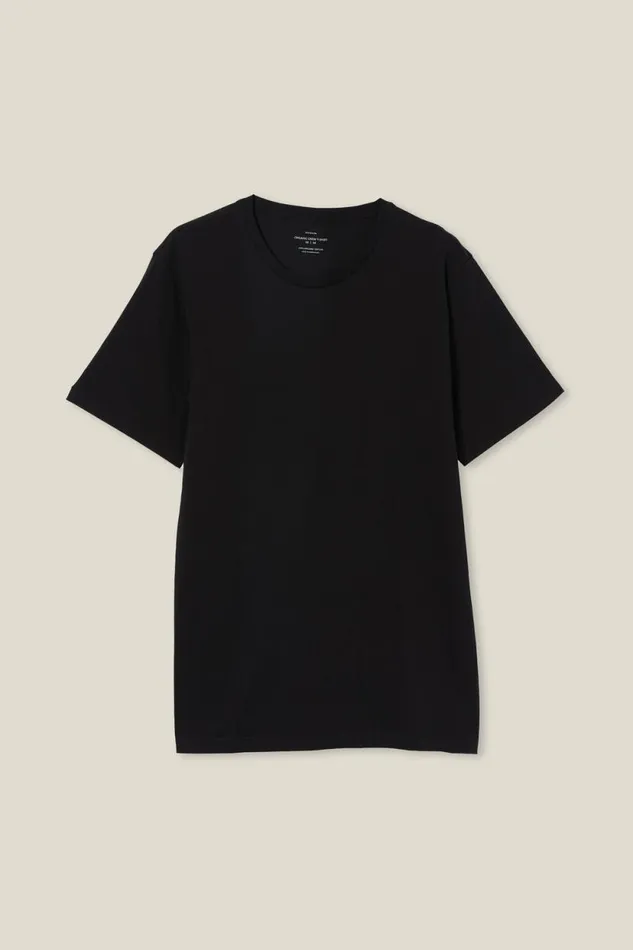 Organic Regular Fit Crew TShirt Black Men Cotton On Tees and Tanks Organic Regular Fit Crew TShirt Black Men Cotton On Tees and Tanks